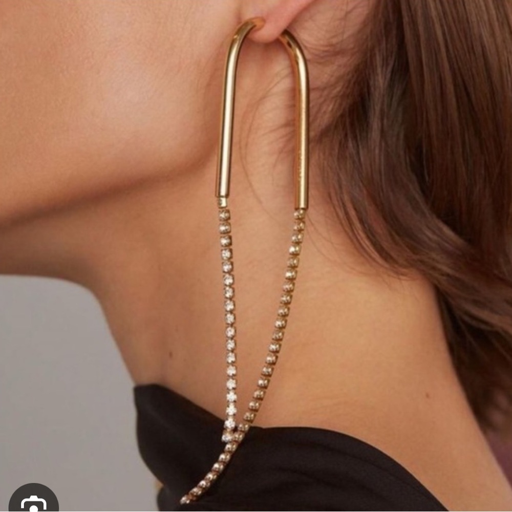 Cult Gaia Meta Gold and Crystal Earrings